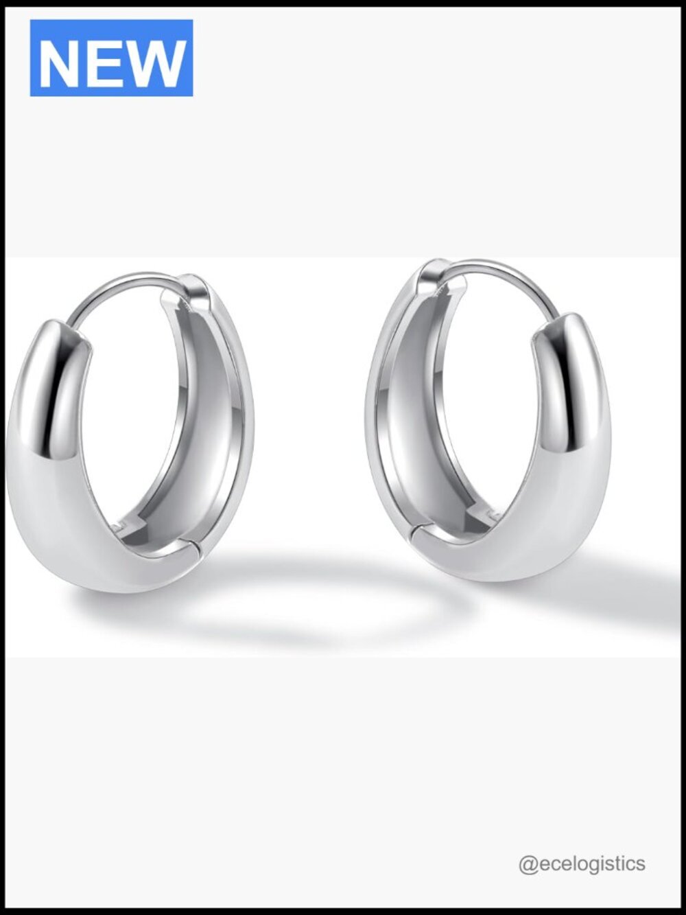 18K Gold Plated Chunky Hoop Earrings Hypoallergenic Lightweight Hollow